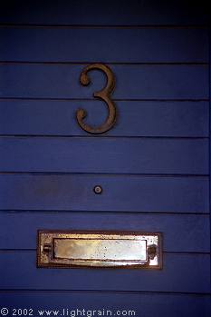 door and letterbox of number 3