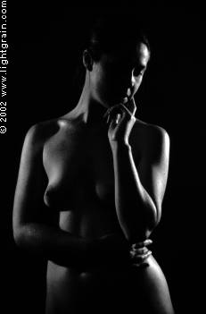 low key figure study of girl