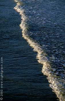 small wave in shallows