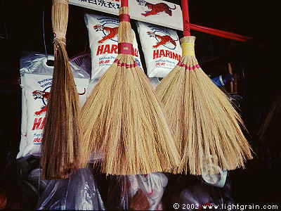chinese brooms in shop